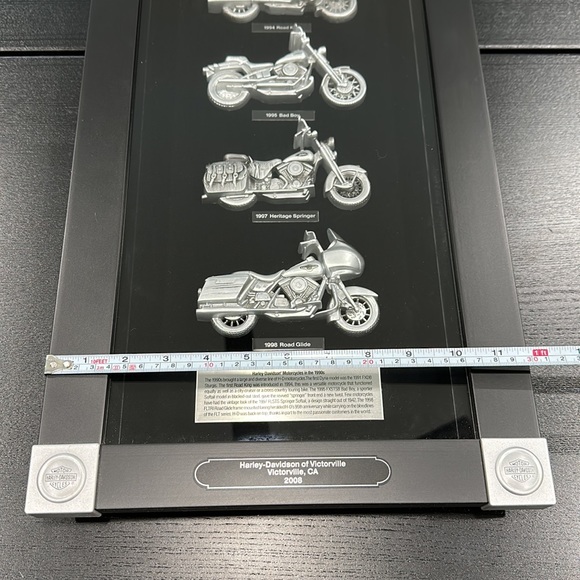 Harley-Davidson Pewter Motorcycle Framed Set - Picture 7 of 11